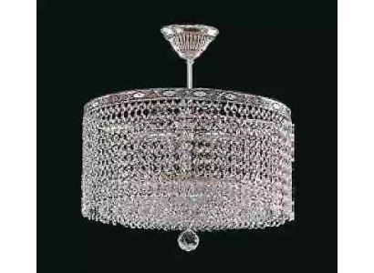 Lustre rond Lustre en cristal de luxe Argent Chandelier Chandelier