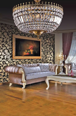 Lustre de plafond de lustre de plafond de lustre de lustre de luxe d'or d'art de cristal