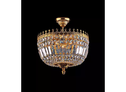 Lustre lustre de plafond de lustre de plafond de lustre de luxe en or lampe de plafond de cristal d'art