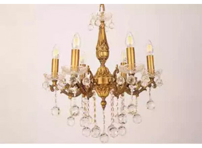 Lustre plafonnier lustre de plafond de luxe lampe de plafond en or lustre en cristal d'art