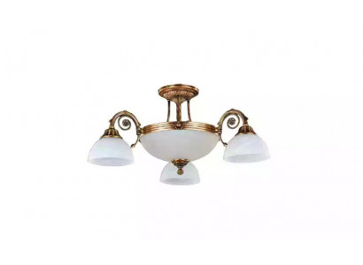 Lampes luminaire Plafonnier Lustre Lustre Blanc Lustre en verre Or