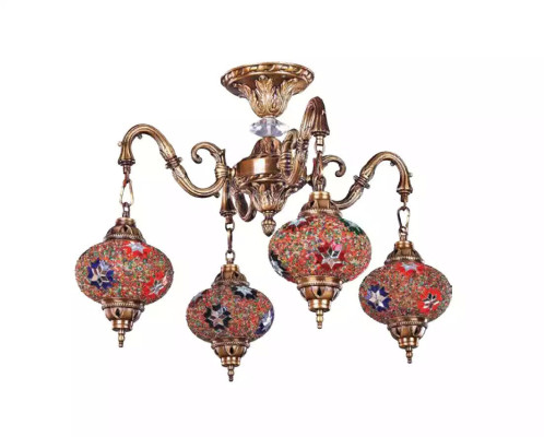 Lustre de plafond de luxe Lustre Lustre Lustre Lampe de plafond Lampes Verre Or