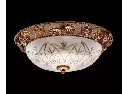 Lustre plafonnier Lustre Lustre Plafonnier Lampes Verre Or Art