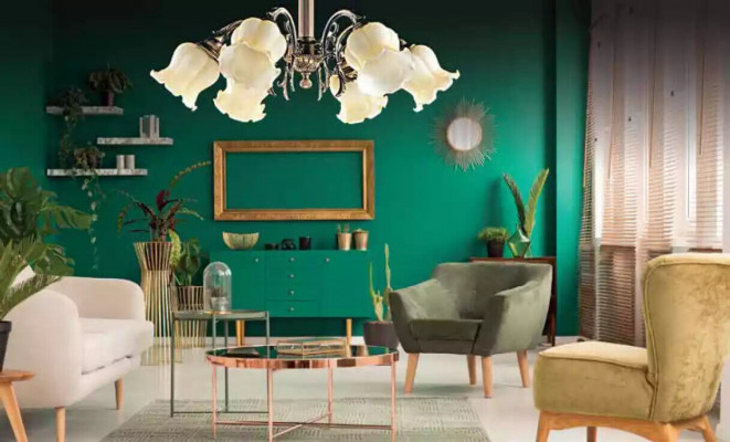 Lustre Lustre Lampe de plafond Lampes Argent Beige