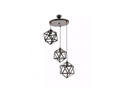 Lustre suspendu noir pour le salon chic Lampe de plafond Luminaire