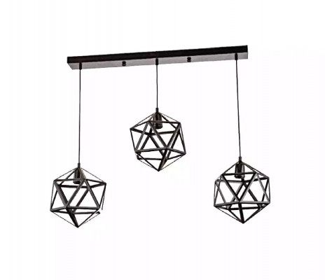 Lampe de plafond luminaire moderne lumineux de luxe en noir éclaire le salon