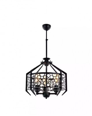 Lustre noir de luxe Lampadaire plafonnier Salon Salle à manger