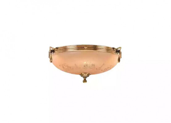 Lustre Lustre Plafonnier Lampe de plafond Lampe en verre Or Beige