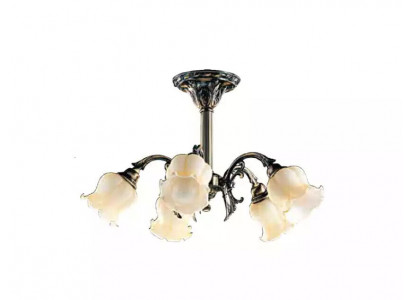 Plafonnier lustre Lustre Lampe de plafond Lampes Verre Gris Beige