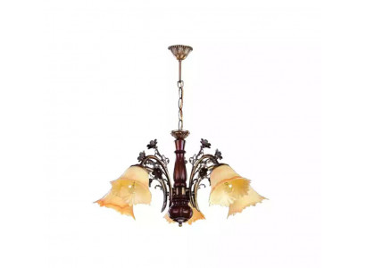 Plafonnier fleurs plafond lustre lustre lustre lampe en verre beige
