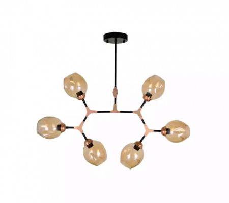 Lustre Lustre Lustre Plafonnier Moderne Verre Beige nouveau