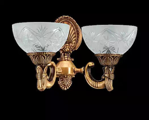 Applique murale Lampes murales Art Lampe murale Lustre Appliques murales Or Verre