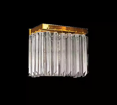 Lustre Lampe de plafond Lustre doré de luxe en cristal art