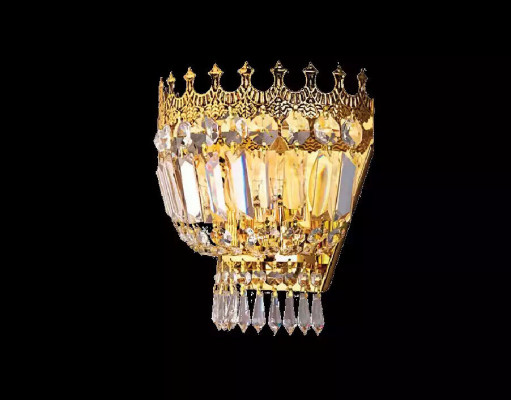 Appliques murales lampe murale lampe murale lustre lampes murales en cristal or