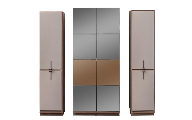 Armoire de chambre beige en bois designer armoire en verre nouvelle