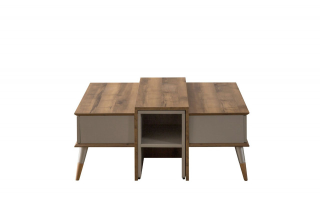 Table basse marron moderne, table basse designer, table de canapé, table d'appoint