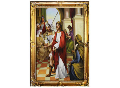 Crucifixion Jésus-Christ Image à l'huile Image à l'huile Cadre Images G01618