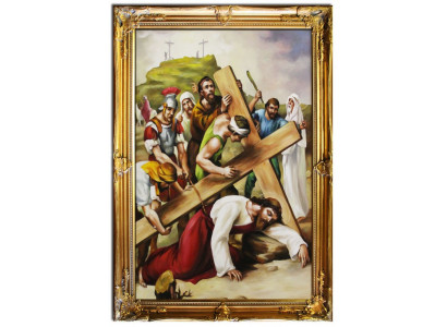 Crucifixion Jésus Christ Image Huile d'art peinture huile image images cadre images G01624