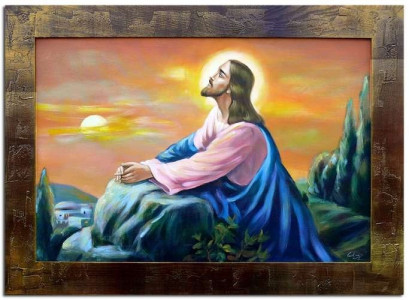 Religion Jésus-Christ Artisanat Photo à l'huile Photos encadrées Photos à l'huile Image encadrées G01604