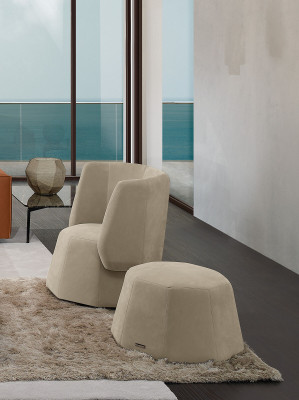 Tabouret Design Bois Mobilier Italien de Luxe Salon Moderne Repose-Pieds Gris neuf