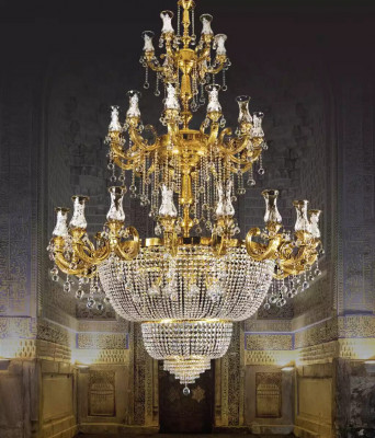 Lustre suspension lumière hall salle de séjour luxueux lampe brillante 360 cm