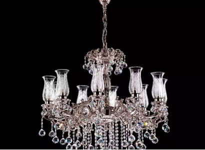 Chandelier classique Lustre Design Plafond Salon Lampe en cristal