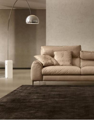 Sofa en cuir beige pour le salon Deux places de design Canapés rembourrés Canapés 2 places Prianera