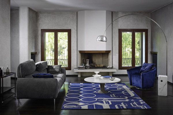 Canapé trois places Canapés 3 places Tapisserie Meubles Prianera Textile de luxe Canapés gris