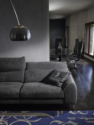 Canapé trois places Canapés 3 places Tapisserie Meubles Prianera Textile de luxe Canapés gris