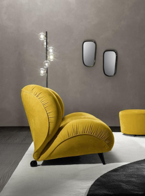 Fauteuil une place de luxe rembourré Mobilier Salon Fauteuil une place en tissu Lounge