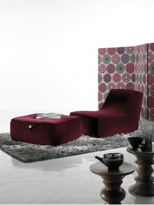 Fauteuil design Tabouret Siège Luxe Monoplace Moderne Meuble en cuir gris Monoplace Prianera