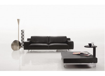 Trois places canapé de luxe 3 places Canapés Siège Design Canapé Mobilier Style Cuir Noir