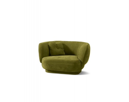 Siège de fauteuil vert design Prianera Salle de séjour Rembourrage Fauteuil Single Luxe Mobilier Style