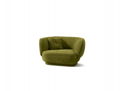 Siège de fauteuil vert design Prianera Salle de séjour Rembourrage Fauteuil Single Luxe Mobilier Style