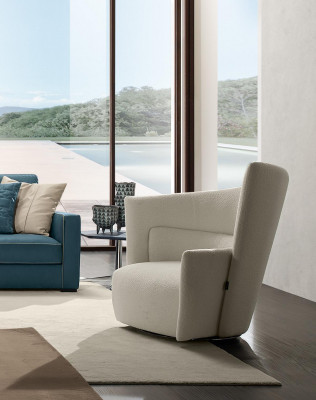 Fauteuil siège design moderne Salon blanc Style italien de luxe Prianera nouveau