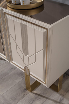 Commode avec miroir Buffet Bahuts Armoire en bois Meubles Commodes neufs