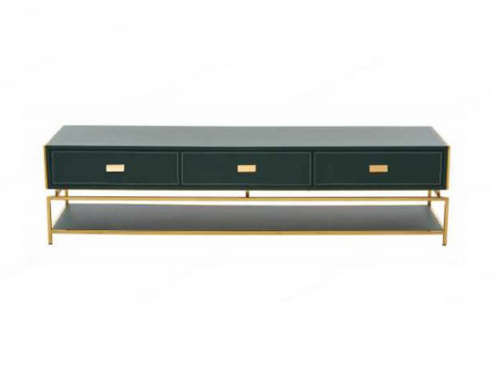 Meuble TV moderne de luxe - meuble TV bas - meuble de salon vert - meuble TV