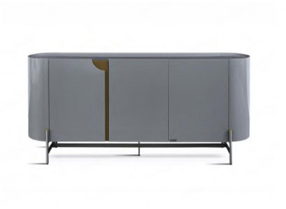 Buffet de salle à manger gris de style luxueux, design moderne, meuble en bois avec tiroirs