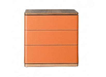 Table de chevet de chambre Design nouveau Matériau Bois Luxe orange