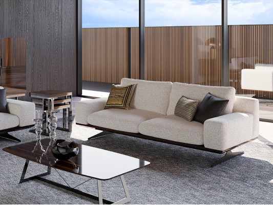 Canapé trois places de luxe Meuble rembourré Canapé Salon moderne Mobilier design