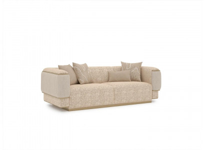Canapé 3 places en textile pour salon Beige Canapé rembourré Mobilier de luxe Sofas Couch