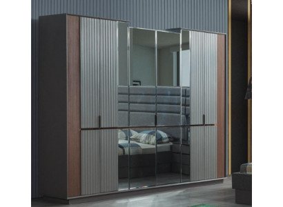 Vitrine en verre moderne, armoires de luxe pour vêtements, mobilier en bois pour la chambre.