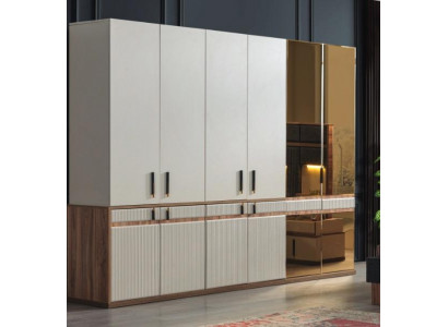 Armoire blanche 10 portes en bois pour la chambre à coucher