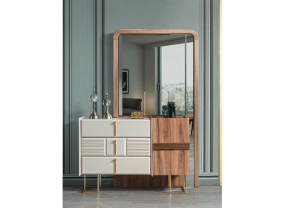 Commode moderne avec miroir Commodes de designer Ensemble de chambre à coucher 2 pièces