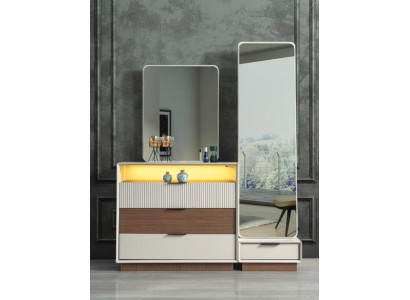 Conception de chambre Commode avec miroir Éclairage LED Meubles en bois