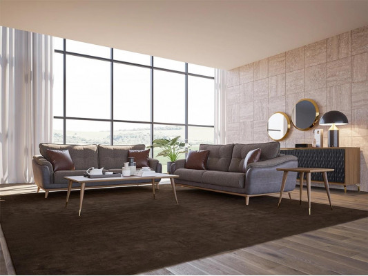 Ensemble de canapé 3 pièces Fauteuil Moderne 2x Canapé Trois places Meubles rembourrés Salon