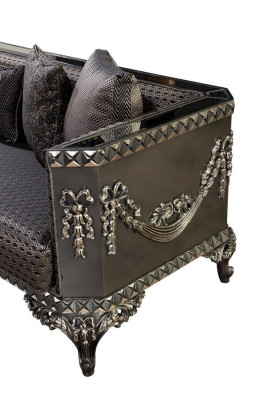Ensemble de canapés Chesterfield de luxe 3+1 places Canapé classique Siège rembourré baroque