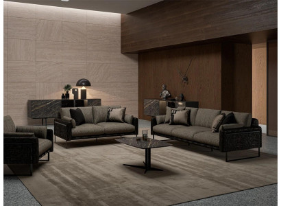Sofa-Set 4-teilig Polstermöbel-Sets Textil Wohnzimmergarnitur Polsterung