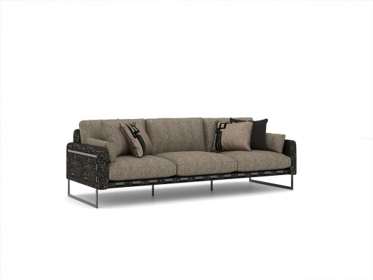 Sofa-Set 4-teilig Polstermöbel-Sets Textil Wohnzimmergarnitur Polsterung