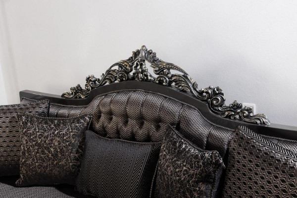 Canapé 3 places en textile Grand mobilier Salon Classique nouveau Canapé en polyester
